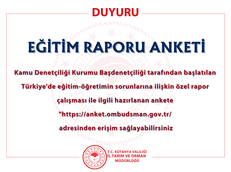 Eğitim Raporu Anketi